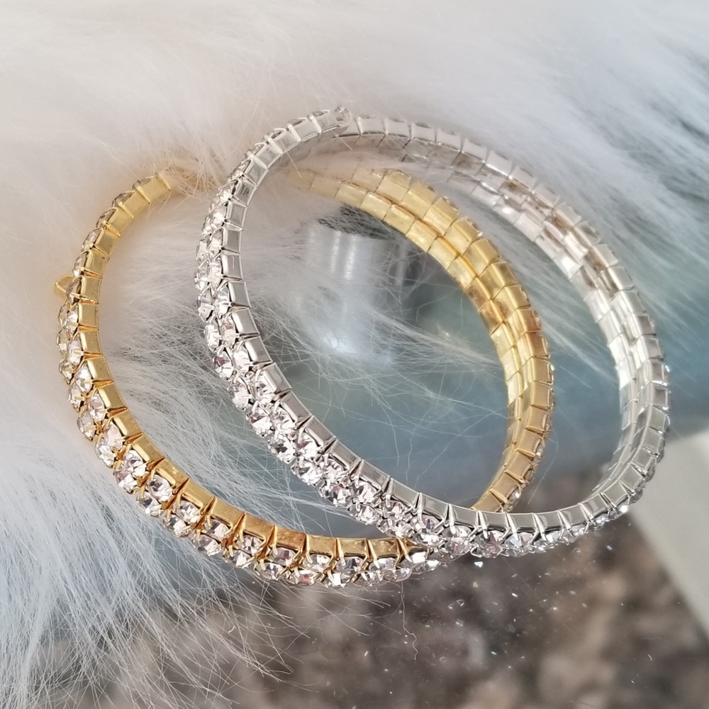 RHINESTONE CUFF BRACELET - Picture 2 of 3